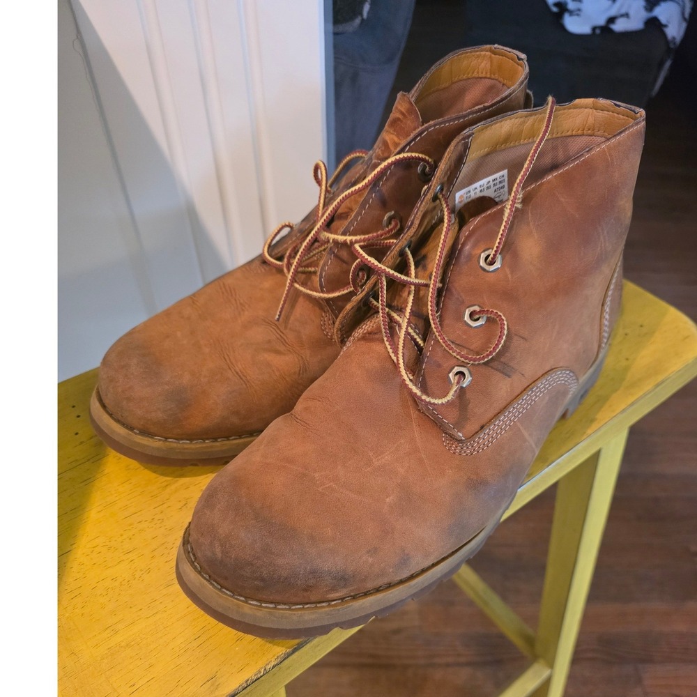 Timberland Mens 6853B A7249 Brown Leather Chukka Boots Size 11.5